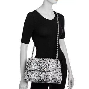 Michael Kors $558 Embossed Leather Snake XL Crossbody Bag NWT